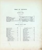 Table of Contents, Douglas County 1921
